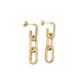 CZ Chain Link Earrings in Gold