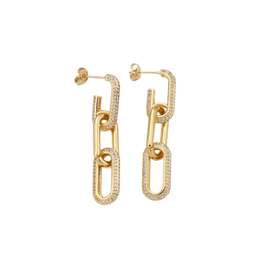 CZ Chain Link Earrings