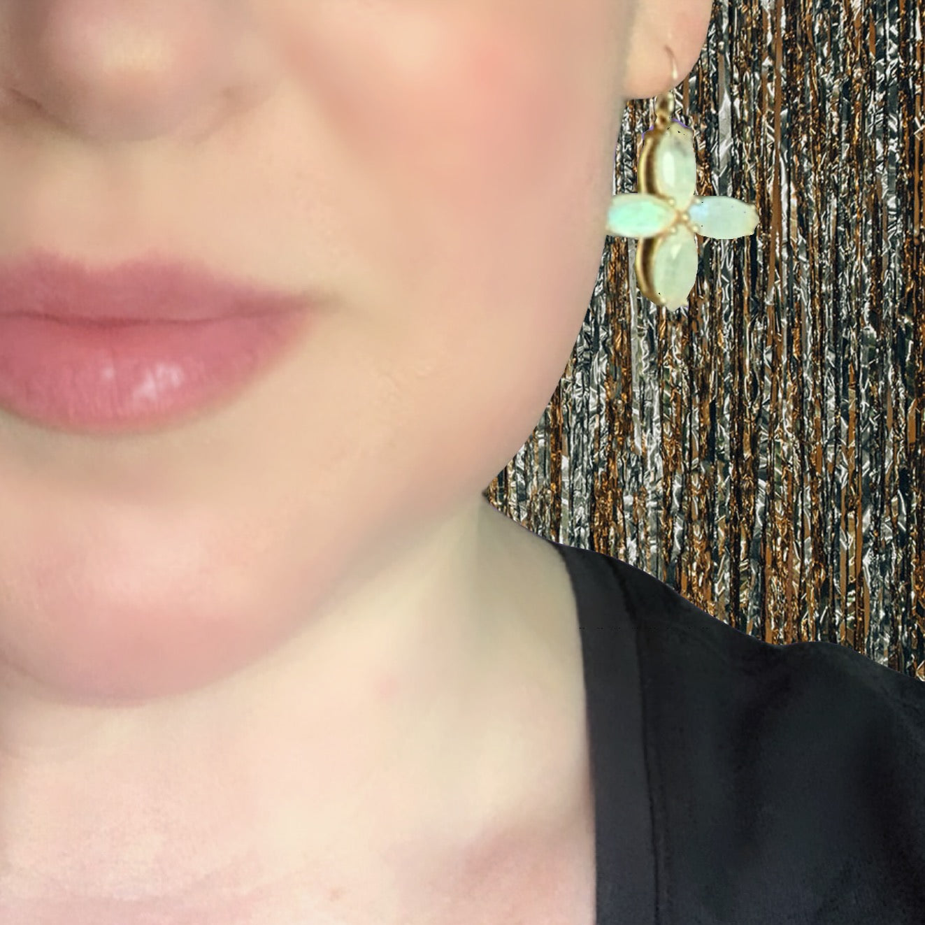 Moonstone Quatrefoil Signature Earrings
