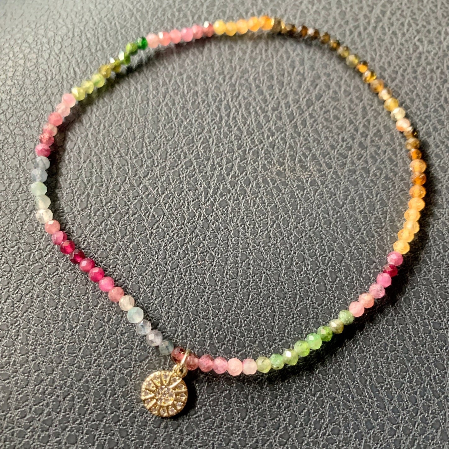 Tourmaline Gemstone Anklet - LJFjewelry