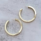Large Square Tube Hoop Earrings in Gold - LJFjewelry