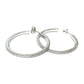 Petite Silver CZ Encrusted Hoop Earrings - BEST SELLERS - LJFjewelry